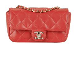 Mini Rectangular Flap, Lambskin, Red, 17702026(2012-13), DB, 3*